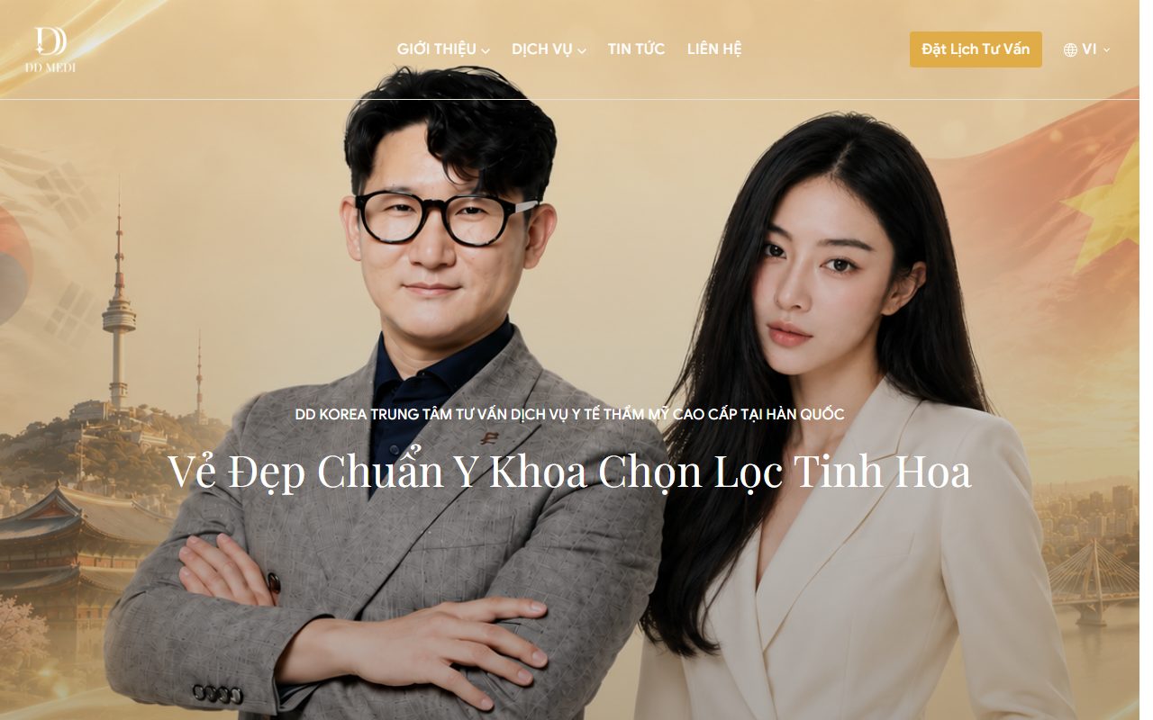 Ảnh chụp màn hình website DD Korea